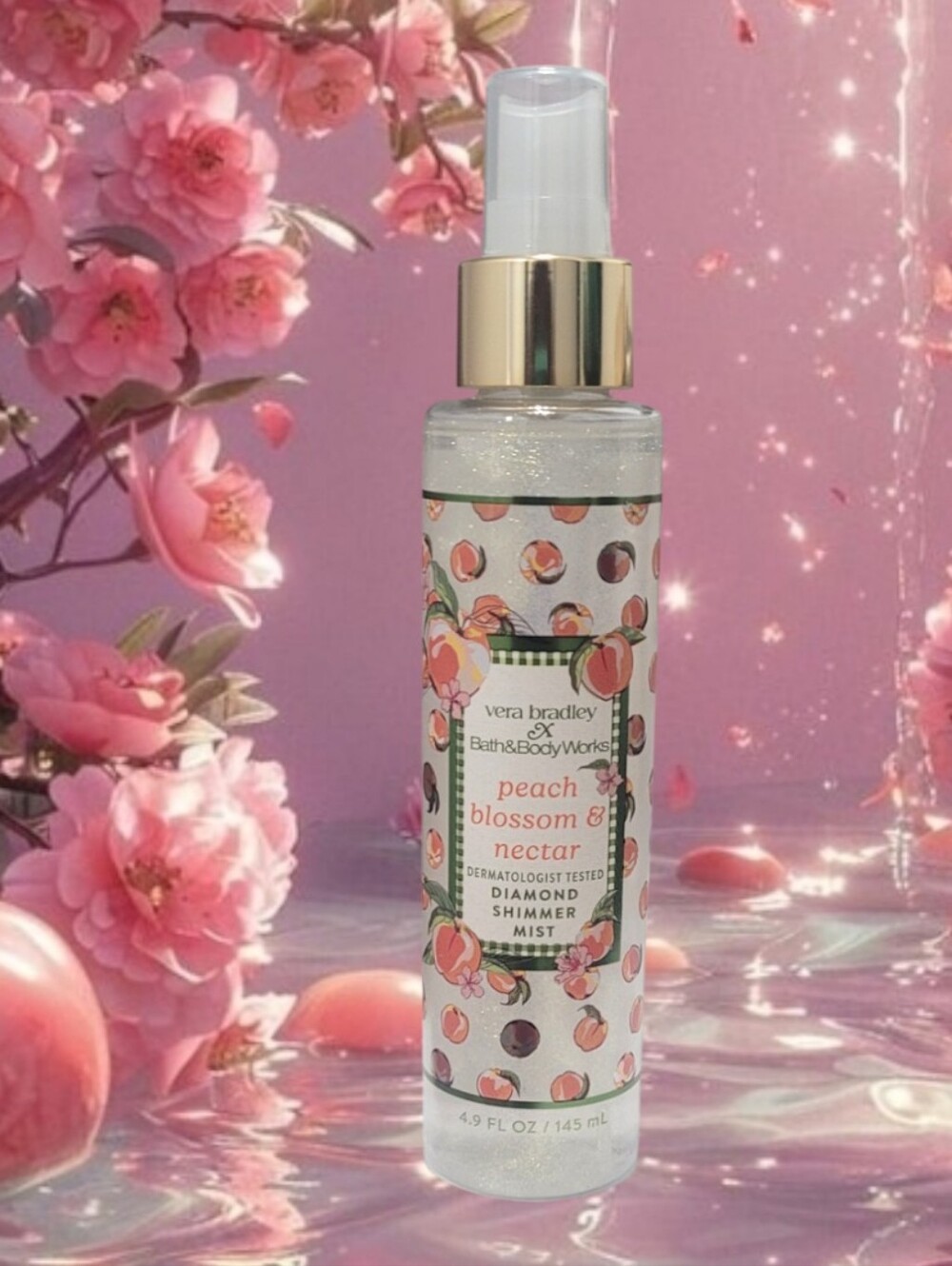 Vera Bradley & Bath & Body Works Peach Blossom & Nectar Diamond Shimmer Mist